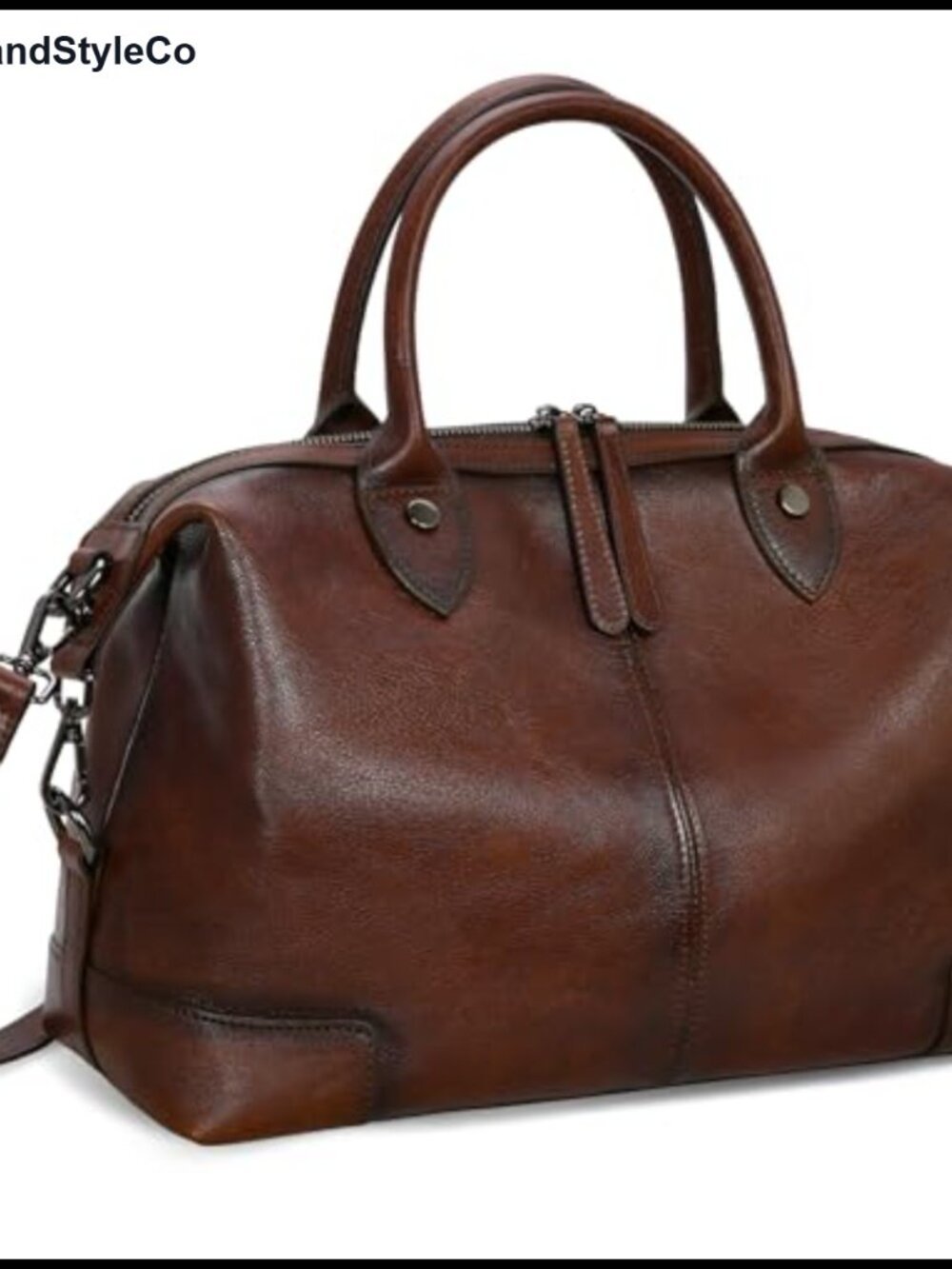 Genuine Leather Satchel Tote Bag Large Doctor Purse Adjustable Strap